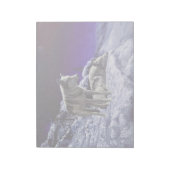 冬の雪の夜に灰色の狼 ノートパッド (回転)