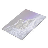 冬の雪の夜に灰色の狼 ノートパッド (アングル)