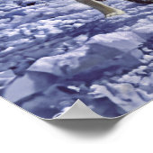 冬の雪の夜に灰色の狼 ポスター (角)