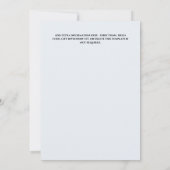 冬の雪の女王の妖精の森の青い白の女の子 招待状 (裏面)