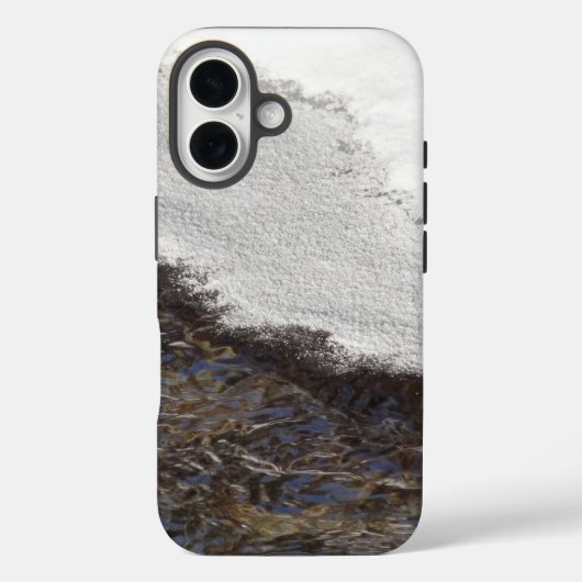 冬の雪の小川の縞模様 Case-Mate iPhoneケース (裏面)
