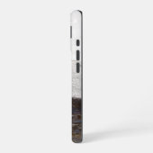 冬の雪の小川の縞模様 iPhone 16ケース (左側面)