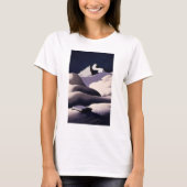 冬の雪の山と丘 Tシャツ (正面)