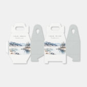 冬の雪の山の湖の風景結婚ズ フェイバーボックス (折り畳みなし)