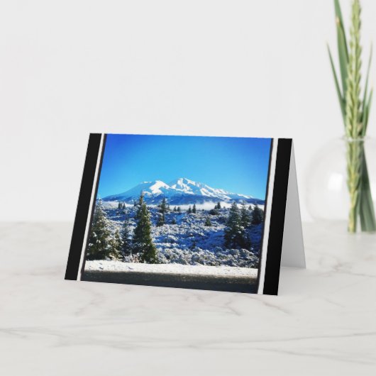 冬の雪の山シャスタ, CA カード (正面)