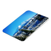 冬の雪の山シャスタ， CA マグネット (左側)