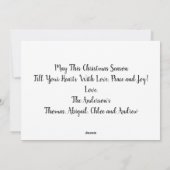 冬の雪の常緑樹メリークリスマスカード シーズンカード (裏面)