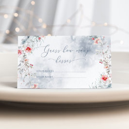 冬の雪の愛の推測どのように多くのキスブライダル エンクロージャーカード