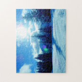 冬の雪の日照風景 ジグソーパズル (縦)