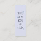 冬の雪の時間読ミニブックマーク通話カード コーリングカード (裏面)