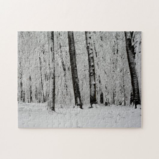 冬の雪の木々 ジグソーパズル (横)