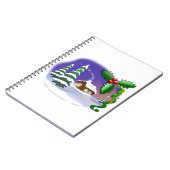 冬の雪の木によってはクリスマスの平和運命が家へ帰ります ノートブック (左側)