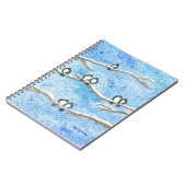 冬の雪の木の枝に《鳥》アメリカゴガラ ノートブック (左側)