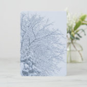 冬の雪の木の枝 招待状 (スタンド正面)