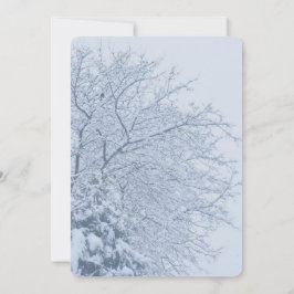 冬の雪の木の枝 招待状