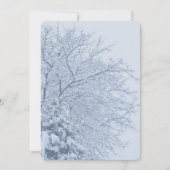 冬の雪の木の枝 招待状 (正面)