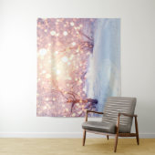 冬の雪の木の背景 クリスマスのワンダーランド タペストリー (インサイチュ)