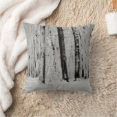 冬の雪の木 –  クッション (ブランケット)