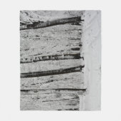 冬の雪の木 –  フリースブランケット (正面)