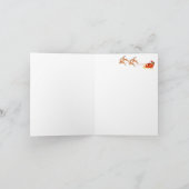 冬の雪の村のクリスマス シーズンカード (内部)