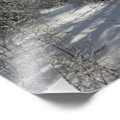 冬の雪の森の小道 フォトプリント            (角)
