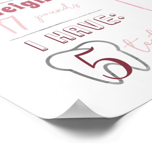 冬の雪の森の最初の誕生日統計の写真 ポスター (角)