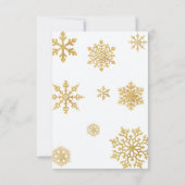 冬の雪の森の赤ちゃんシャワー サンキューカード (裏面)