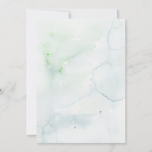 冬の雪の森の赤ちゃんシャワー 招待状 (裏面)