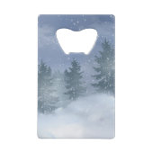 冬の雪の森ジッポライター クレジットカード栓抜き (裏面)