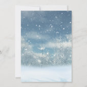 冬の雪の森 法人クリスマス パーティー 招待状 (裏面)