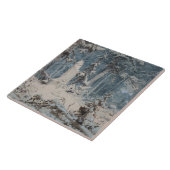 冬の雪の森（Andreas Achenbach著） タイル (側面)