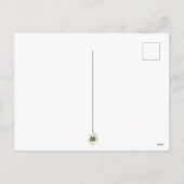 冬の雪の極熊メリークリスマス シーズンポストカード (裏面)