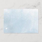 冬の雪の氷クリスマスは本の赤ちゃんシャワーをもたらす エンクロージャーカード (裏面)