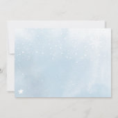 冬の雪の氷クリスマスベビーシャワー 招待状 (裏面)