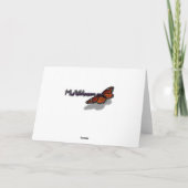 冬の雪の流れのストライプ カード (裏面)