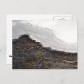 冬の雪の流れのストライプ ポストカード (正面/裏面)