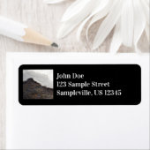 冬の雪の流れのストライプ ラベル (インサイチュ)