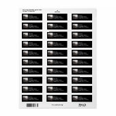 冬の雪の流れのストライプ ラベル (フルシート)