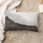 冬の雪の流れのストライプ ランバークッション (ブランケット)