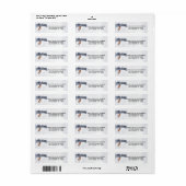 冬の雪の狐のホリデー住所 ラベル (フルシート)