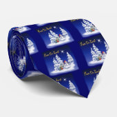 冬の雪の男の平和 ネクタイ (ロール)