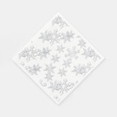 冬の雪の白エレガント スタンダードランチョンナプキン (角)