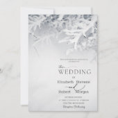 冬の雪の結婚枝 招待状 (正面)