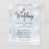 冬の雪の結晶がお知らせします 案内ポストカード (正面)