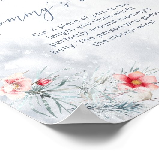 冬の雪の結晶どのように大きいママの腹のゲーム ポスター (角)