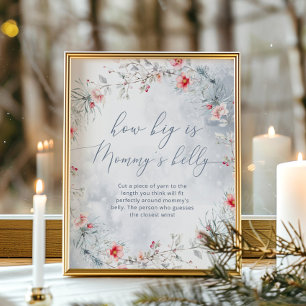 冬の雪の結晶どのように大きいママの腹のゲーム ポスター