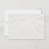 冬の雪の結晶のウェディングシンプルQR 出欠カード (裏面)