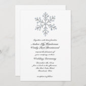 冬の雪の結晶のウェディング招待状2 招待状 (正面/裏面)