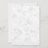 冬の雪の結晶の結婚式の招待状 招待状 (裏面)
