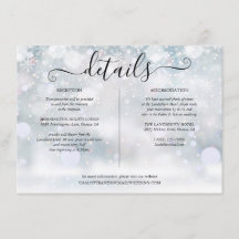 冬の雪の結晶の結婚式の詳細情報